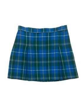 NWT Classic Prep Cara Pleated Skirt Size 14 Blue Rowayton Plaid Preppy Luxury